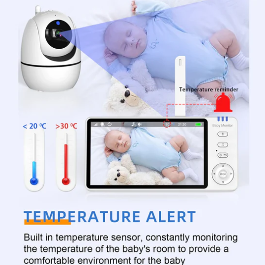5.0 Inch Video Baby Monitor With Pan Tilt