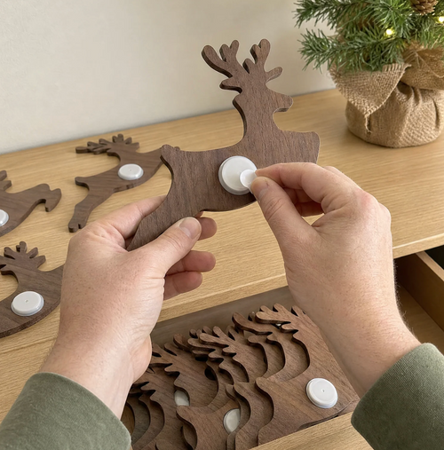 Wooden Reindeer Wall Set