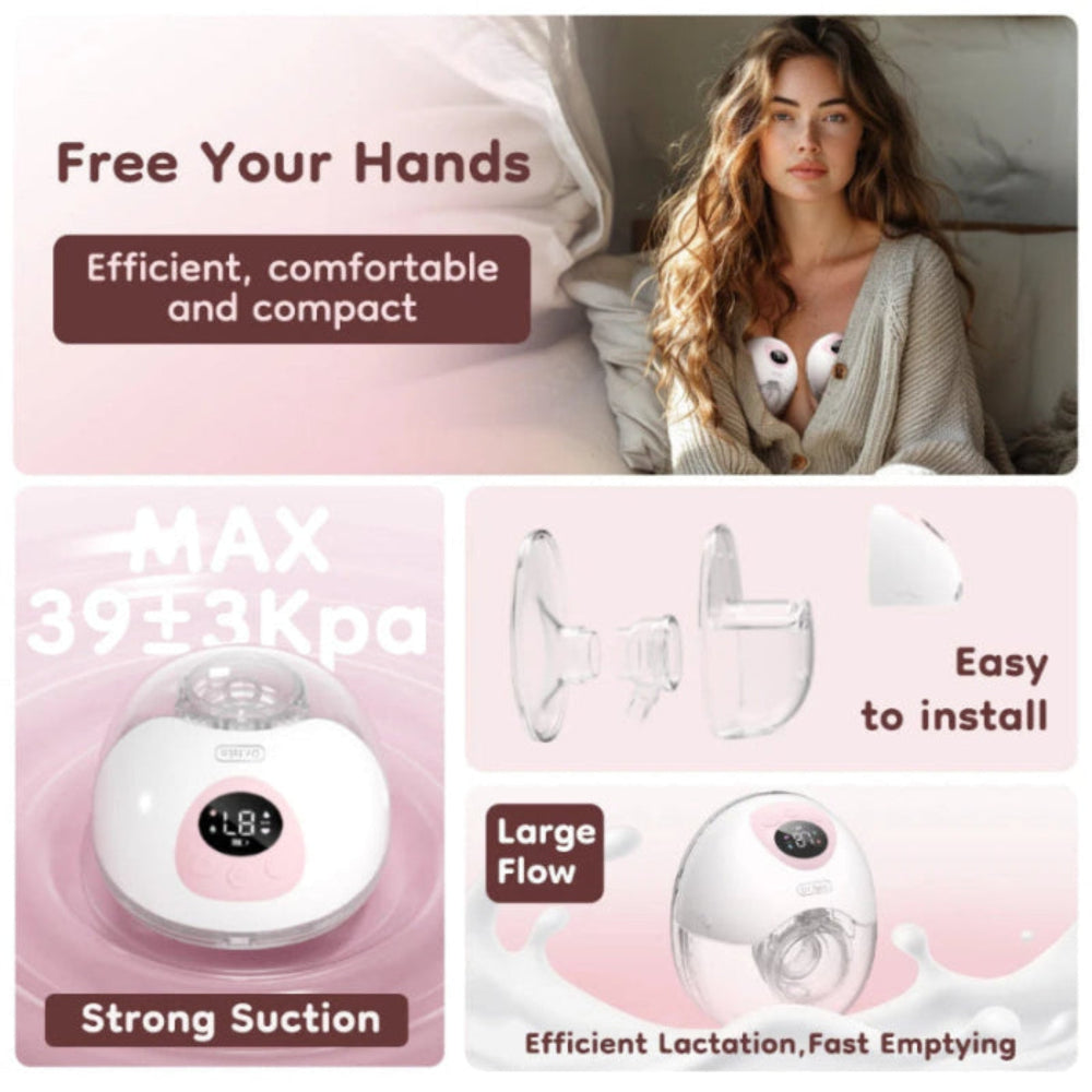 Wearable Electric Breast Pump 4 Modes 36Suction Levels