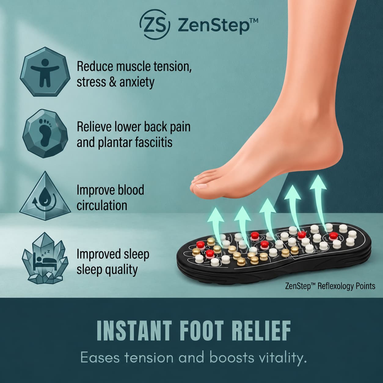 ZenStep™ Foot Acupressure Massage Slippers
